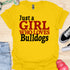 Just a girl who loves bulldogs - V9 - Blocky T-Shirt